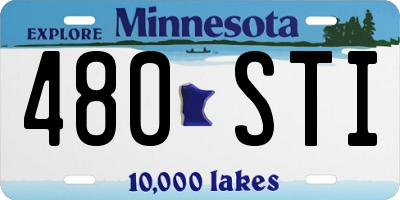 MN license plate 480STI