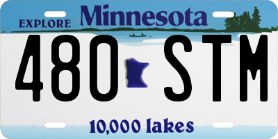 MN license plate 480STM