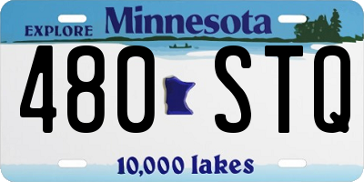 MN license plate 480STQ