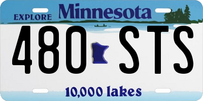 MN license plate 480STS