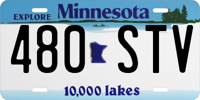 MN license plate 480STV
