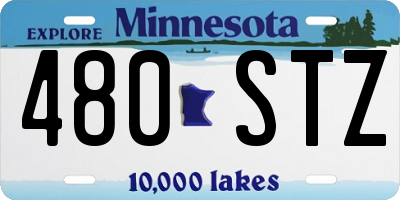MN license plate 480STZ