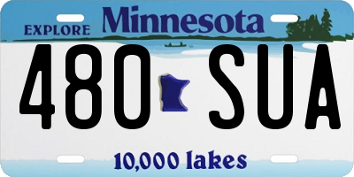 MN license plate 480SUA
