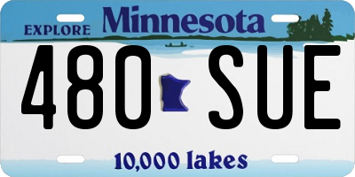 MN license plate 480SUE