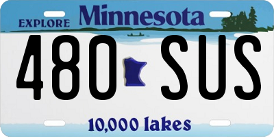MN license plate 480SUS