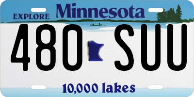MN license plate 480SUU
