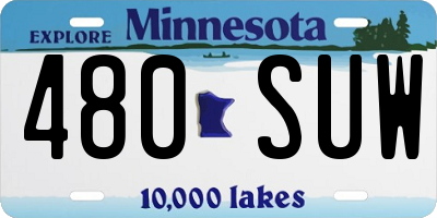 MN license plate 480SUW