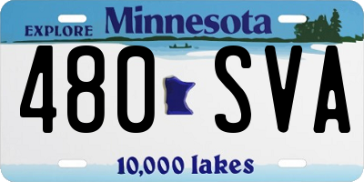 MN license plate 480SVA