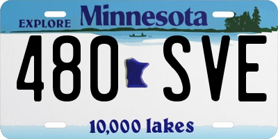 MN license plate 480SVE