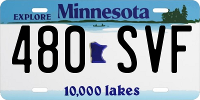 MN license plate 480SVF