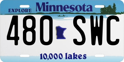 MN license plate 480SWC