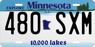 MN license plate 480SXM