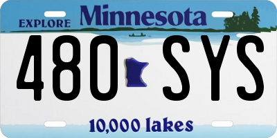 MN license plate 480SYS