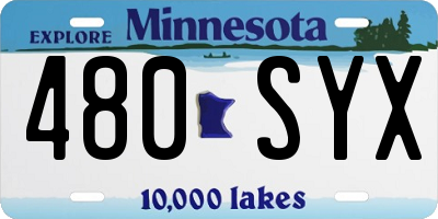 MN license plate 480SYX