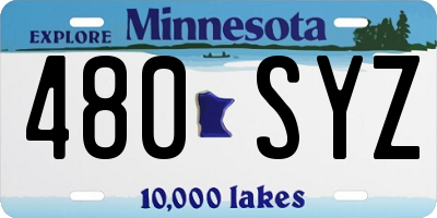 MN license plate 480SYZ