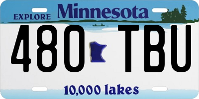 MN license plate 480TBU