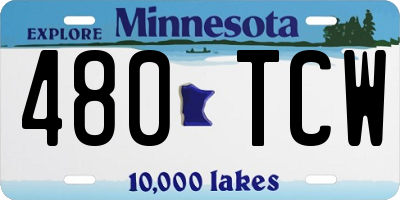 MN license plate 480TCW