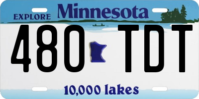 MN license plate 480TDT