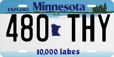 MN license plate 480THY