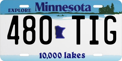 MN license plate 480TIG