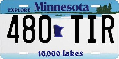 MN license plate 480TIR