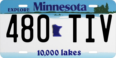 MN license plate 480TIV