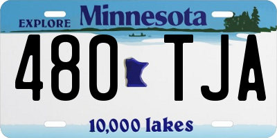 MN license plate 480TJA