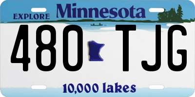 MN license plate 480TJG