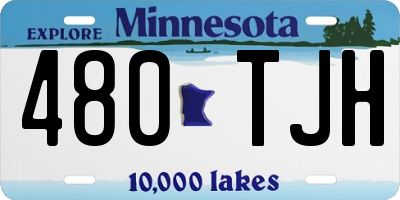 MN license plate 480TJH