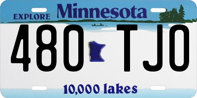 MN license plate 480TJO