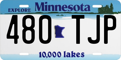 MN license plate 480TJP