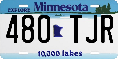 MN license plate 480TJR