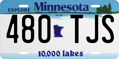 MN license plate 480TJS