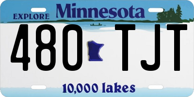 MN license plate 480TJT