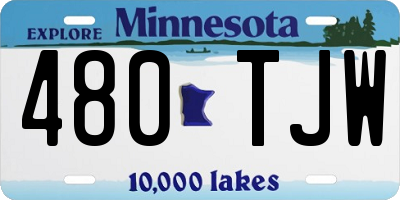 MN license plate 480TJW