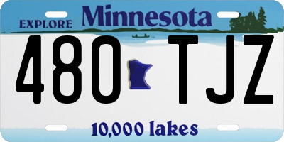 MN license plate 480TJZ