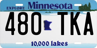 MN license plate 480TKA