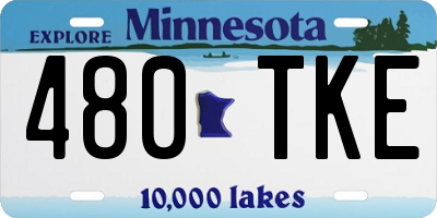 MN license plate 480TKE