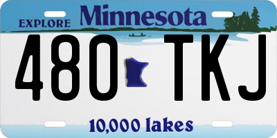 MN license plate 480TKJ
