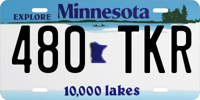 MN license plate 480TKR