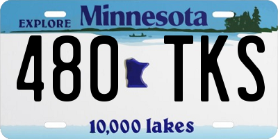 MN license plate 480TKS