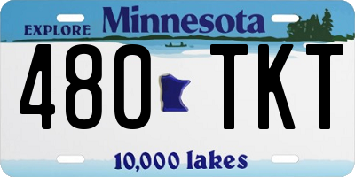 MN license plate 480TKT