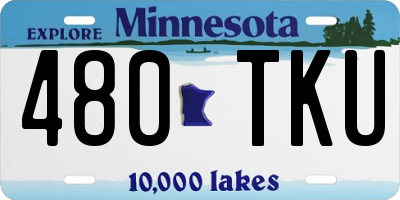 MN license plate 480TKU