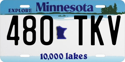 MN license plate 480TKV