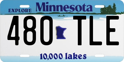MN license plate 480TLE