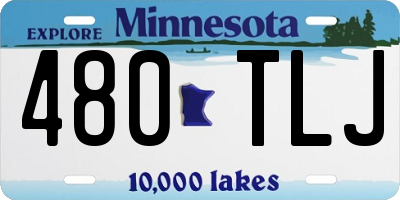 MN license plate 480TLJ