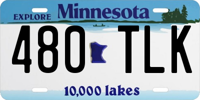 MN license plate 480TLK