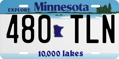 MN license plate 480TLN