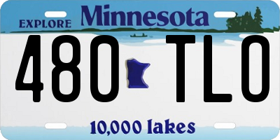 MN license plate 480TLO