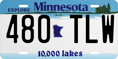 MN license plate 480TLW